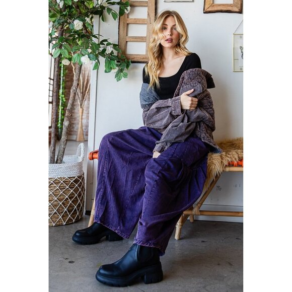 Oli & Hali Purple Wide Leg Pants - Picture 4 of 5